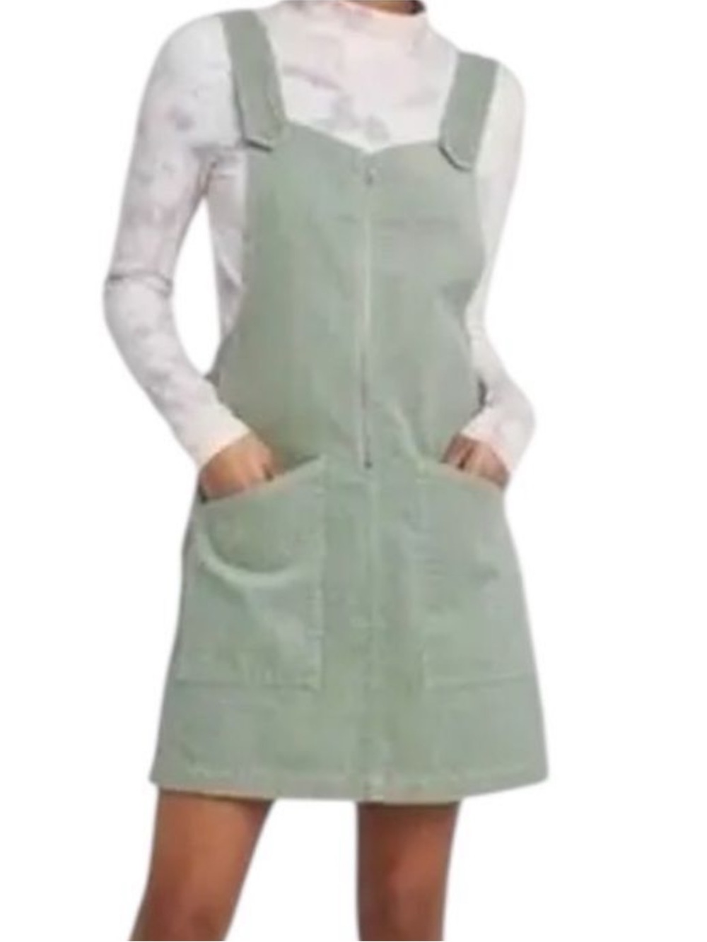 wild fable Sage Green Corduroy Pinafore Mini  Dress Sz XXL